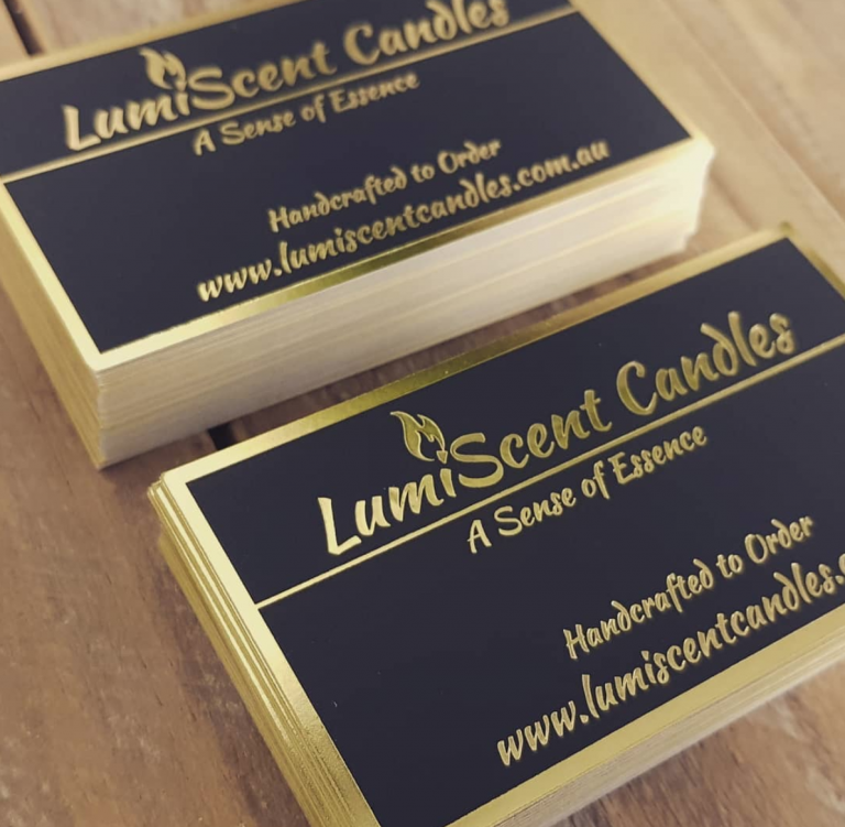 Gold foil business cards