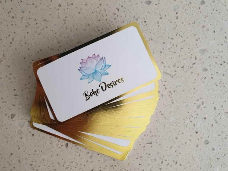 gold foil business cards